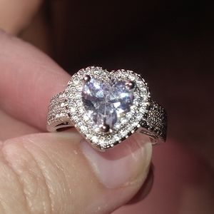 Heart shaped 925 Sterling silver. Size 8